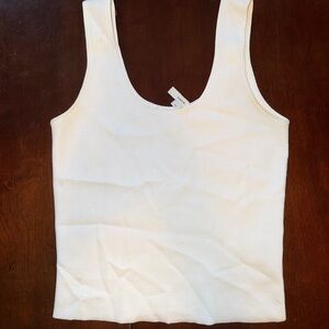 Vince White Scoop Neck Tank Top